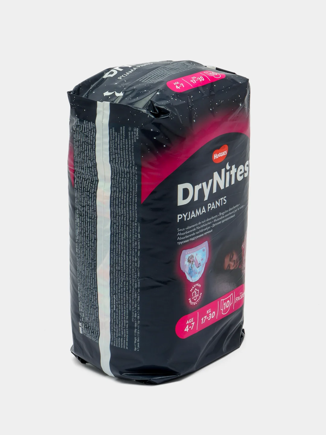 Подгузники трусики Huggies Drynites для девочек, 4-7 лет, 10шт