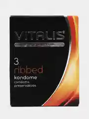 Презервативы "VITALIS" PREMIUM, ребристые, 3 штуки