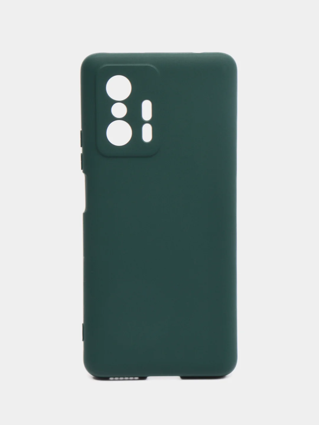 Тёмно-зелёный чехол Silicone Cover для Xiaomi 11T / 11T Pro, Сяоми 11Т / 11Т Про, силиконовый
