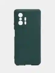 Тёмно-зелёный чехол Silicone Cover для Xiaomi 11T / 11T Pro, Сяоми 11Т / 11Т Про, силиконовый