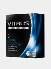 Презервативы с охлаждающим эффектом "VITALIS" PREMIUM №3