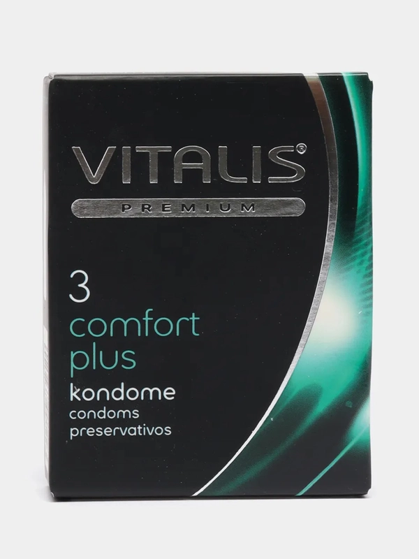 Презервативы "VITALIS" PREMIUM comfort plus, анатомической формы, 3 штуки