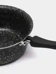 Серый ковш штампованный, с антипригарным покрытием, 18 см, 1,5 л