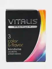 Презервативы VITALIS PREMIUM №3, цветные ароматизированные
