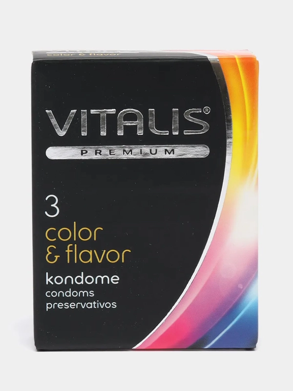 Презервативы VITALIS PREMIUM №3, цветные ароматизированные