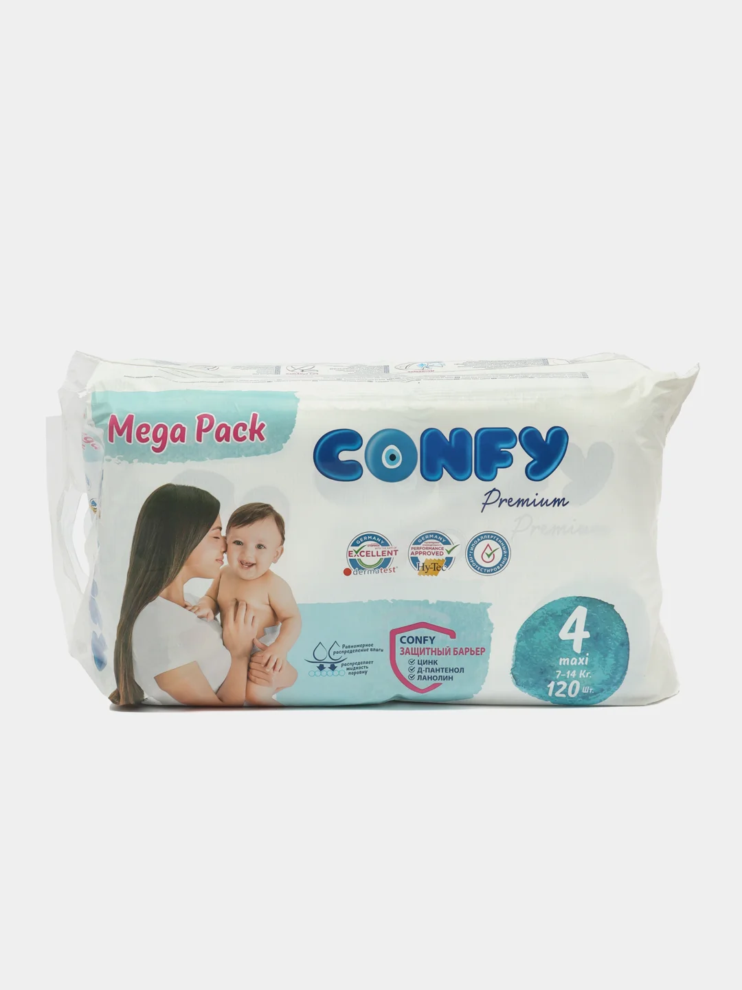 Подгузники Confy Premium Maxi Mega, 120 штук