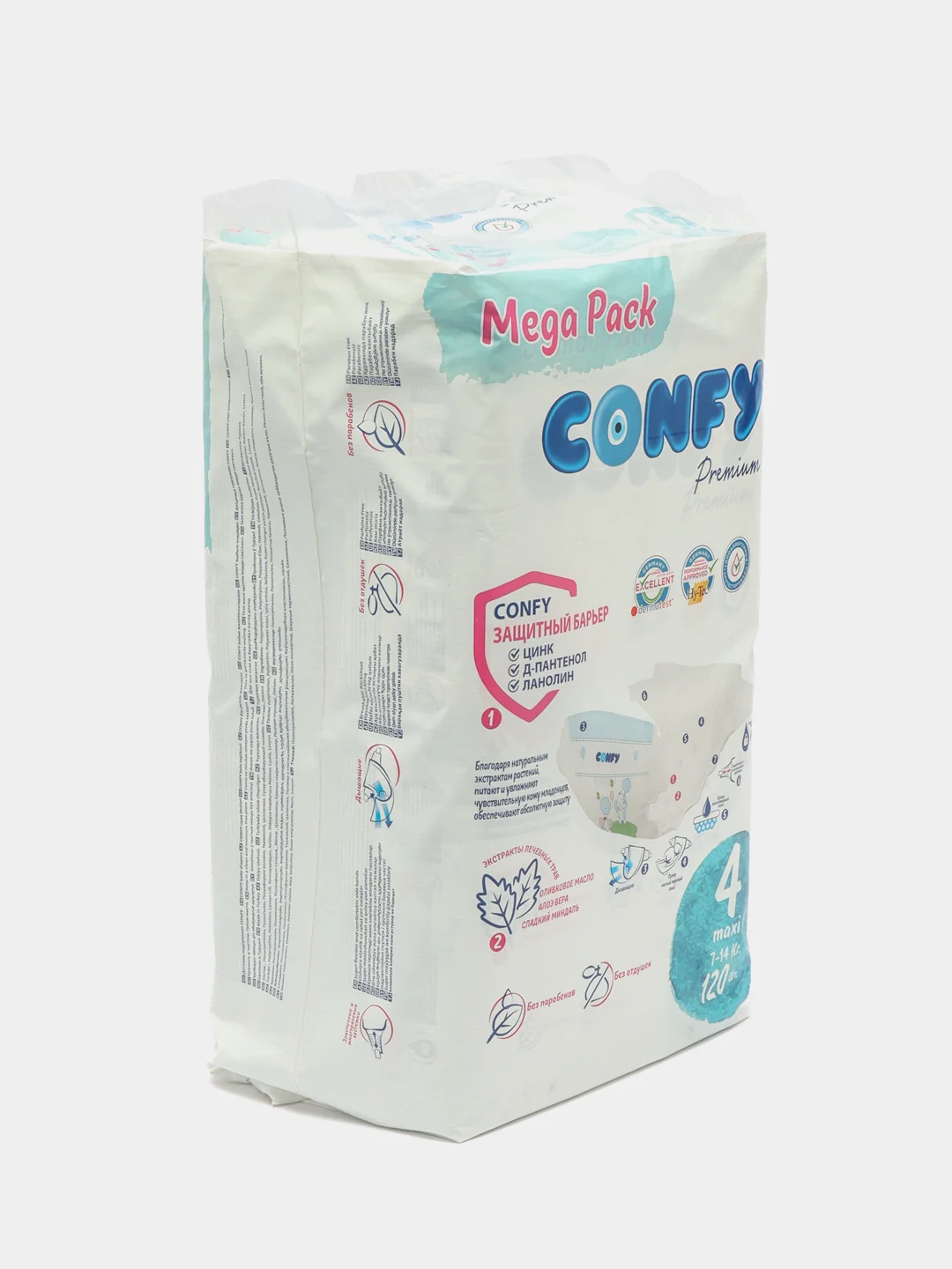 Подгузники Confy Premium Maxi Mega, 120 штук