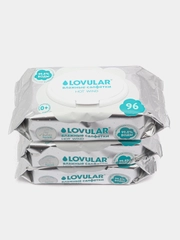 Влажные салфетки Lovular, 3*96 штук