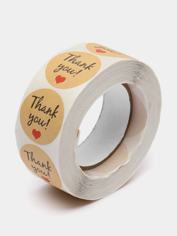 Стикеры в рулоне "Thank you", 500 штук