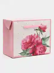 Кораллово-розовый подарочная упаковка пакет-коробка "С любовью"