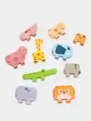 Деревянные фигурки балансир, с карточками животные, развивающая игра