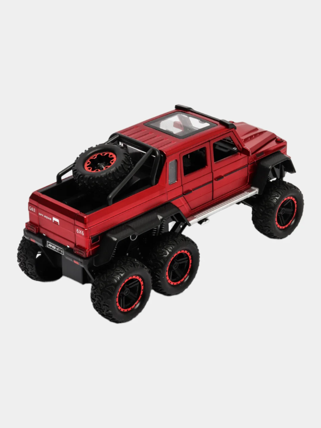 Зелёный хаки металлическая модель машины "Гелендваген 6x6", свет и звук, масштаб 1:20/гелик 6х6