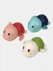 Зеленый игрушка для купания "Черепашка", заводная, водоплавающая
