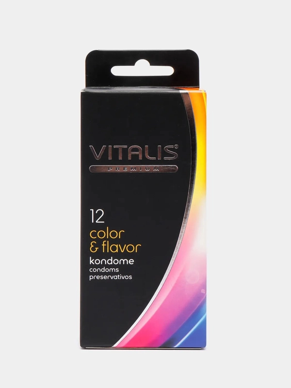 Презервативы VITALIS premium №12, цветные ароматизированные