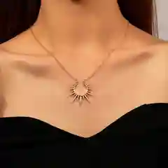 Золотой ожерелье кулон "Солнце"