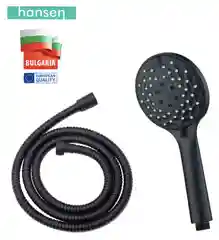 Черный душевой набор для смесителя Hansen, хром, шланг 1,5 м