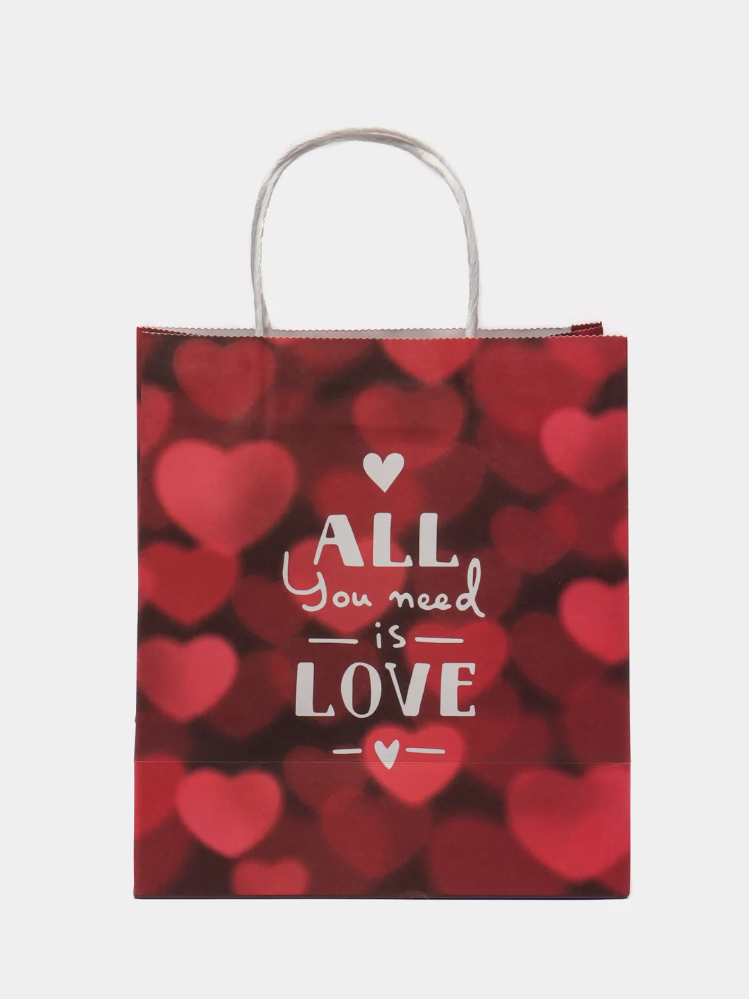 Пакет подарочный "All you need is love", 22 х 25 х 12 см