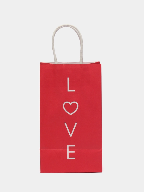 Пакет подарочный "Love", 12 х 21 х 9 см