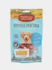 Лакомство для собак Деревенские Лакомства "Куриные рулетики", для щенков, 90 г