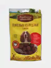 Лакомство для собак Деревенские Лакомства "Тефтельки из индейки", с рисом, 85 г