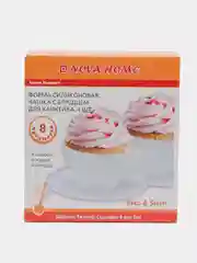 Красный форма силиконовая для капкейков, 4 шт