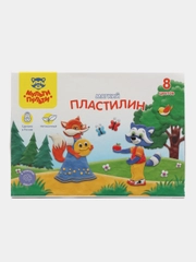 Пластилин Мульти-Пульти "Енот в сказке", 8 цветов, 96 г