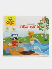 Пластилин Мульти-Пульти "Енот в сказке", 10 цветов, 120г
