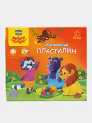 Пластилин Мульти-Пульти "Приключения Енота", 12 цветов, 240г