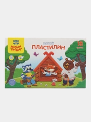 Пластилин Мульти-Пульти "Енот в сказке", 18 цветов, 216гр