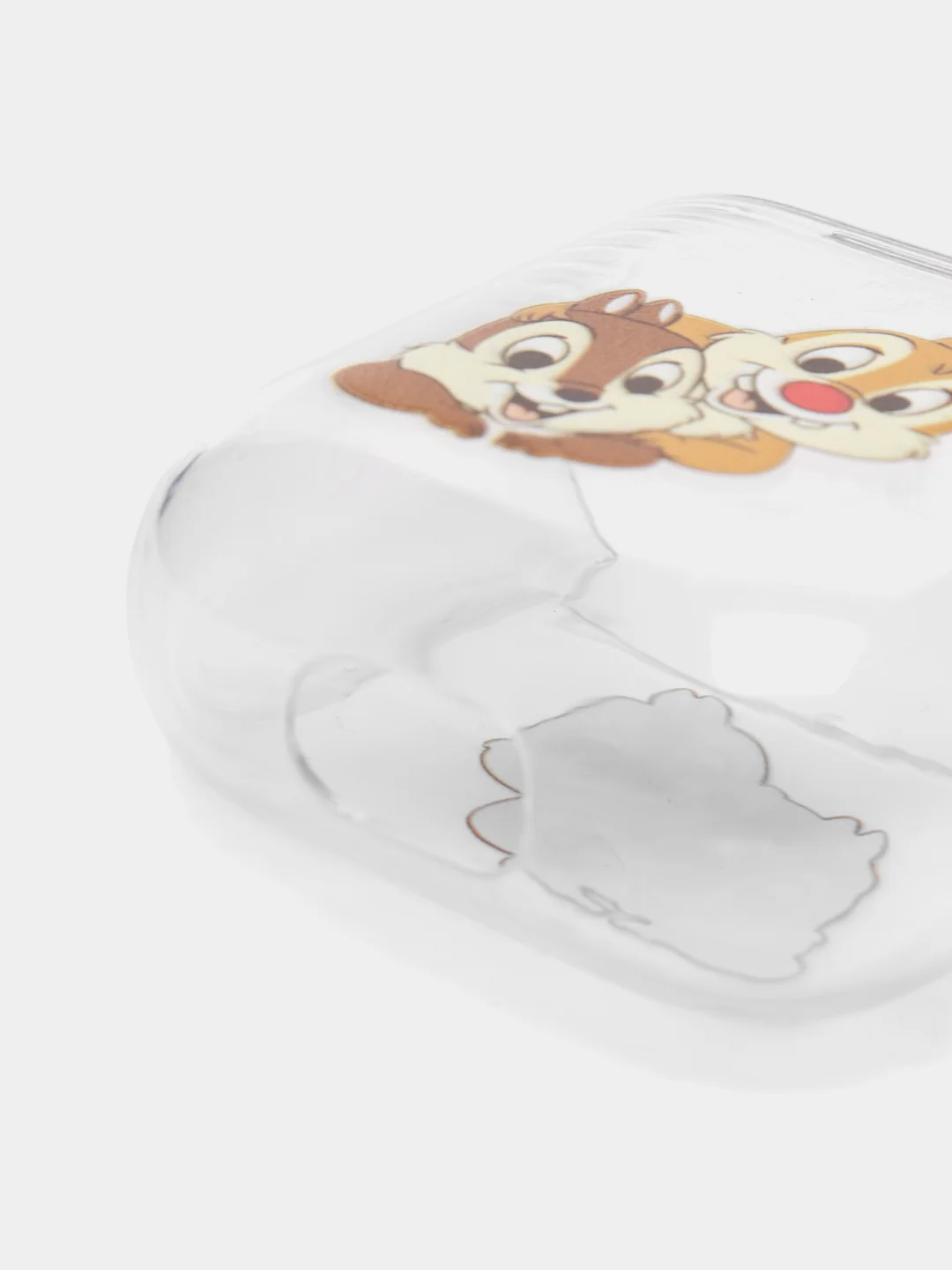 Коричневый прозрачный пластиковый чехол для Apple Airpods 1 / 2