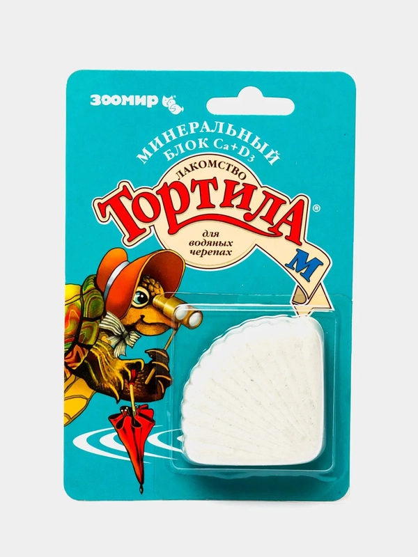 Лакомство ТОРТИЛА М "Минеральный блок Са+D3" для водяных черепах (черепашек), 30 г