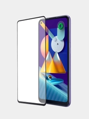 Защитное стекло Samsung M11 в упаковке с салфетками