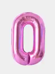 Тёмно-розовый шар "Цифры", 101 см