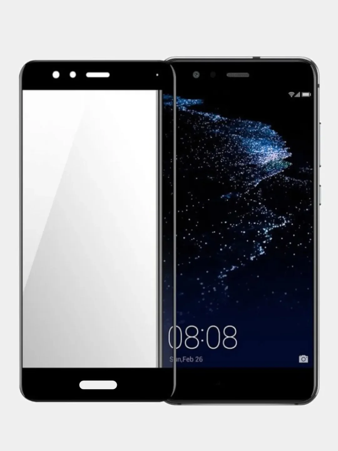 Черный huawei P10 lite / Nova Lite, Хуавей П10 лайт / Нова Лайт, Защитное стекло 5D