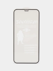Защитное стекло 9D премиум для iPhone 12 / 12 Pro Samurai, черное