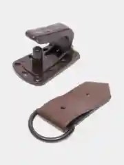 Крючки пришивные для верхней одежды, пластиковые, 5 х 1,5 см, 6 штук, цвет коричневый