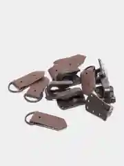 Крючки пришивные для верхней одежды, пластиковые, 5 х 1,5 см, 6 штук, цвет коричневый