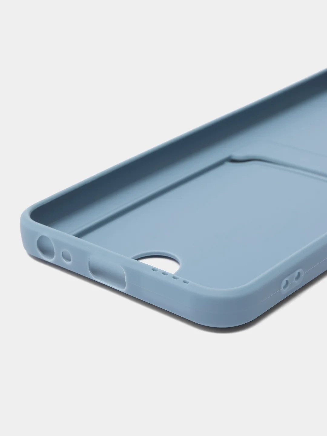 Серый чехол VIVO Y35 с защитой камеры и карманом для пластиковой карты