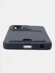 Темно-синий чехол VIVO Y35 с защитой камеры и карманом для пластиковой карты