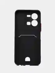 Черный чехол VIVO Y35 с защитой камеры и карманом для пластиковой карты