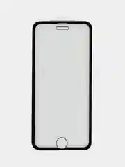 Черный полноразмерное защитное стекло с силиконовой рамкой для iPhone