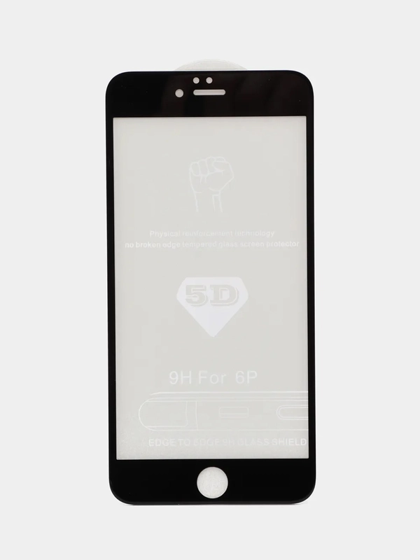 Противоударное / защитное стекло 4D для Apple iPhone 6/6s (5,5), черный