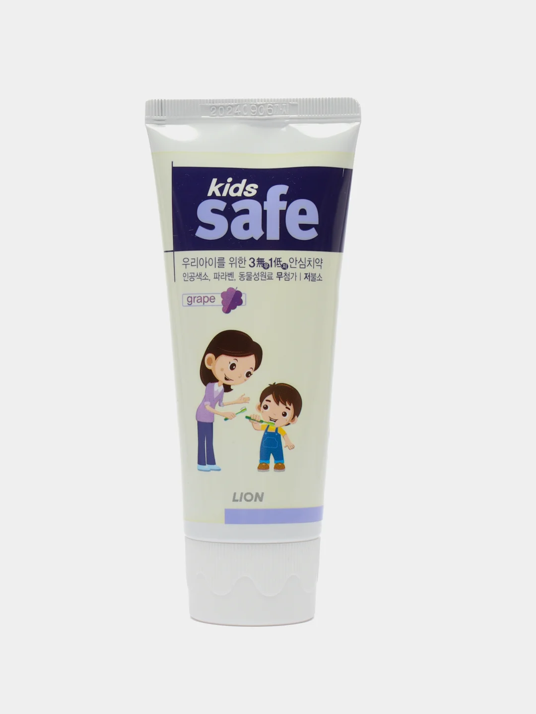 Детская зубная паста CJ Lion Kids Safe со вкусом винограда 90 г