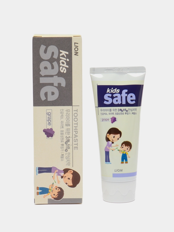 Детская зубная паста CJ Lion Kids Safe со вкусом винограда 90 г