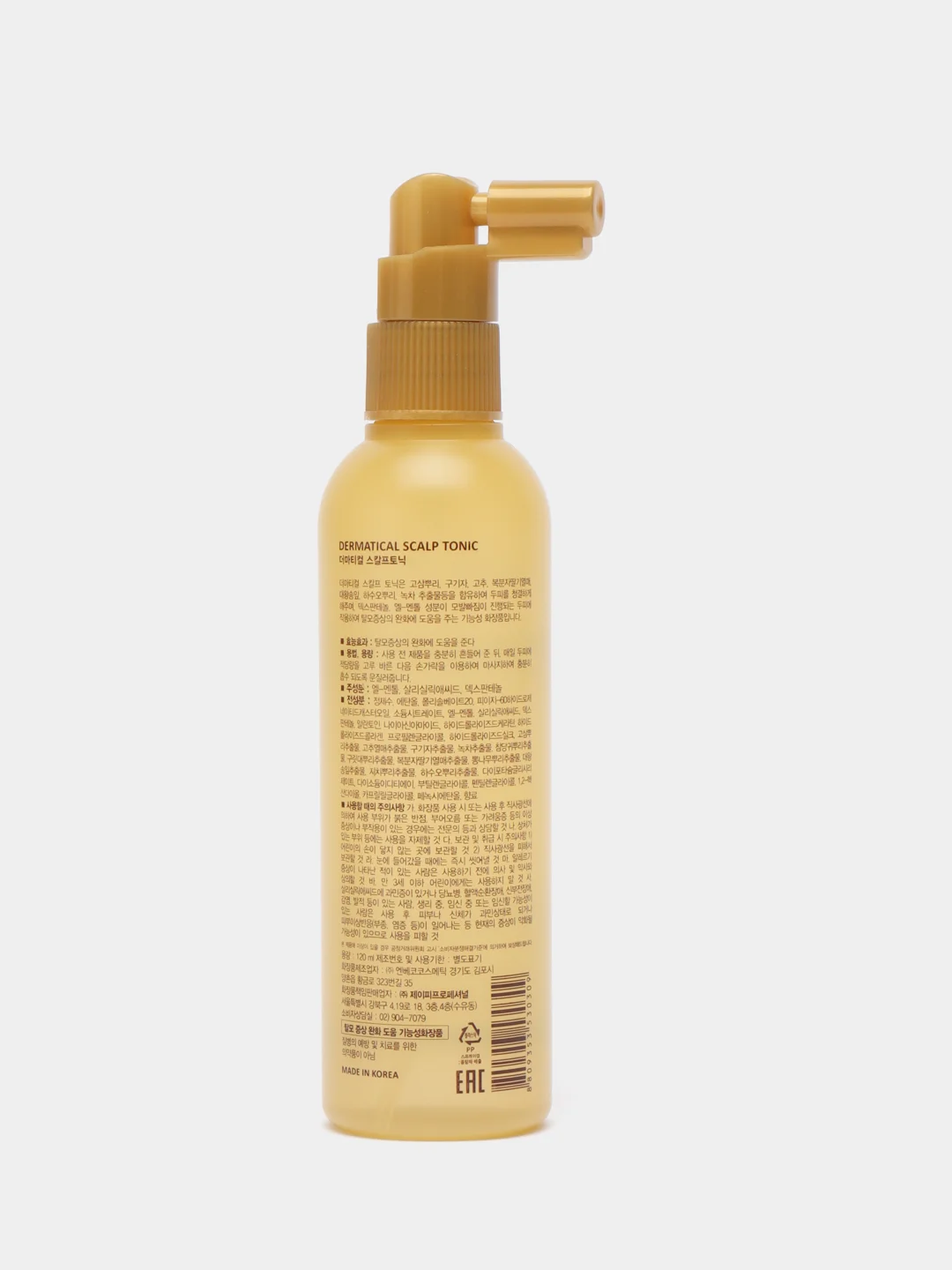 Тоник для кожи головы от выпадения волос Dermatical Scalp Tonic, лечебное действие, 120 мл