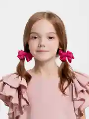 Вишнёвый бантики для волос, Банты на резинках, 2шт