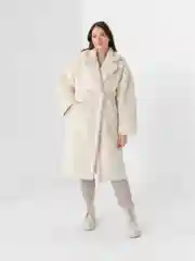 Молочный шуба женская тедди, из искусственного меха