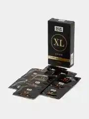 Черный презервативы XL, 10 шт, презервативы большого размера со смазкой интимной для секса