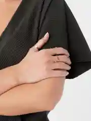 Золотой набор колец на фаланги, женские кольца