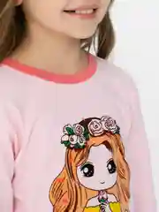 Кораллово-розовый пижама детская, хлопок 100%